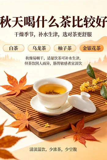 入秋喝什么茶最合适？白茶、乌龙茶、柚子茶与金银花茶推荐