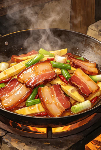 马边腊肉家常做法｜竹笋烧腊肉地道菜谱分享，腊肉预处理和竹笋去涩技巧一次